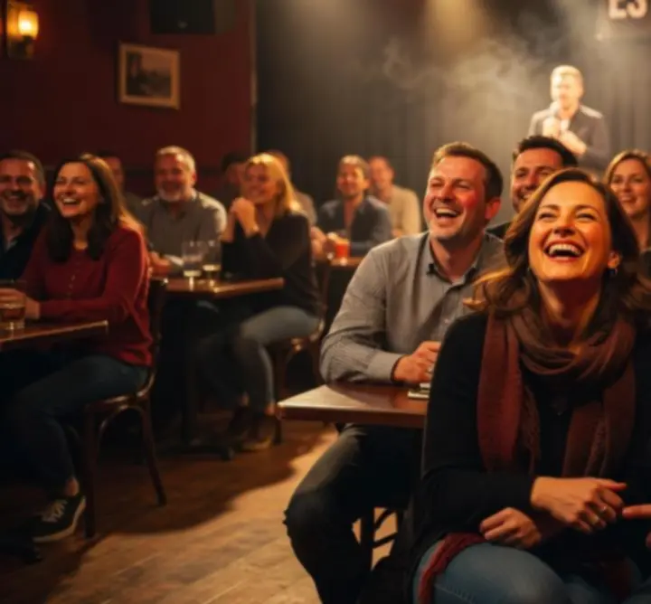 Nevető közönség egy stand-up esten